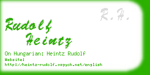 rudolf heintz business card